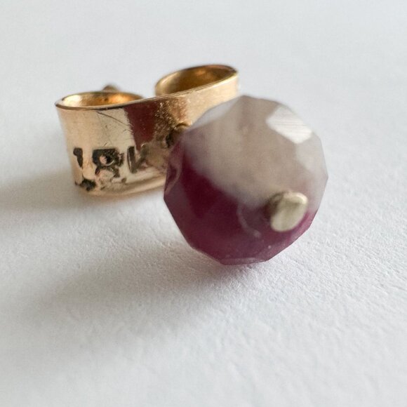 Purple Turmaline Studs by Claudia Trejos - Picture 3 of 4